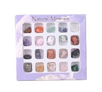 SUPYINI Christmas Advent Calendar Countdown Toys, 20 Pieces Crystal Agate Stone, Blind Box Toys, for Children and Geology Enthusiasts