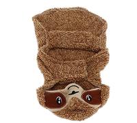 SUPYINI Christmas Cute Dog Costume, Warm Pet Hoodie Costume for Small Medium Dogs, Cute Funny Christmas Sloth, Cozy Velvet Dog Clothes, with Hat for Halloween (M)