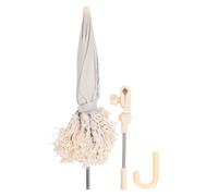 SUPYINI Compact Clamp Baby Stroller Umbrella with Tassel Design, Oxford Cloth Sunshade Canopy for Pushchairs, Bleachers, Garden, Photography Props, Children UV Protection (Beige)