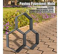 SUPYINI Concrete Stepping Stone Mold, Paving Stone Path Maker with Geometric Pattern, Reusable for Garden Landscaping