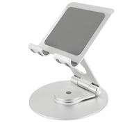 SUPYINI Desktop Cellphone Holder Phone Stand Tablet Stand Adjustable Height Angle Large Metal Base Sturdy Durable for Home Office with Stable Support