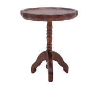 SUPYINI Dollhouse Furniture, Coffee Table, Miniature, Round Coffee Table, Birch Wood, Fascinating Design, Imaginative Play