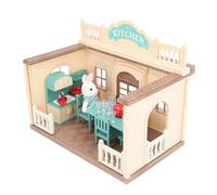 SUPYINI Dollhouse, Pretend Cooking, Playset, Dollhouse, Kitchen, Toy, Simulated Plastic, Educational, with Tableware, Furniture, Miniature Kitchen As a Gift