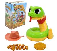 SUPYINI Electric Rattlesnake Toy, Snake Scary Trick Toy with Motion Sensor Sound,Gold Nugget Stealing Challenge Game,Western Cowboy Themed Tabletop Party Prank Toys for Family