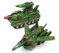 SUPYINI Electric Tank Destroyer for Children, Transforming Plane with Universal Driving, Light and Music Effects, Ideal Educational Toy Car for Children