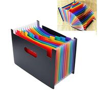 SUPYINI Expanding File Folder 24 Compartments Large Capacity Plastic