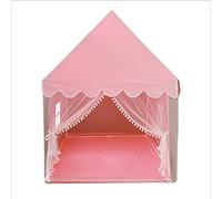 SUPYINI Exquisite Children Play Tent Toy with Large Window Lace Curtains, Kids to Create a Kingdom in Any Corner of Your Home, Material for Safety (Rosy)