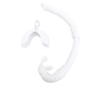 SUPYINI Flexible Foldable Silicone Snorkel - Wet Breathing Tube for Free Diving, Scuba Diving, Snorkeling and Swimming Training (White)
