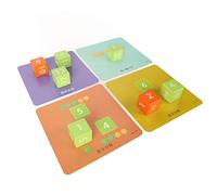SUPYINI Fraction Manipulatives Set, Wooden Blocks Math Educational Toy Numbers Recognition Logical Thinking Ability Parents Interaction Kids