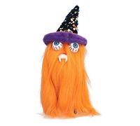 SUPYINI Halloween Plush Gnome Doll 9.4 Inches Lucky Elf Toy with Witch Hat for Halloween Decorations Christmas Tree Home Office (Orange)