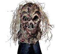 SUPYINI Halloween Scary Face Cover, Scarecrow Head Cover with Gloves and Hat, Halloween Party Props, Horror Scary Decoration, Scary Head Mask Face for Adult, Pranks Performance Props