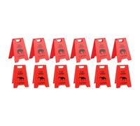 SUPYINI Innovative Design Obvious Dog Vomit Warning Sign, Plastic Caution Sign for Indoor, Unique and Playful Decor, Suitable for Home, Garden, or (Red)