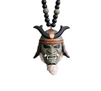 SUPYINI Japanese Demons Prajna Mask, Samurai Kabuto Helmet Car Rear View Mirror Pendant, Samurai Assassin Demon Oni Mask Ornament Car Decoration Car Ornament Accessories