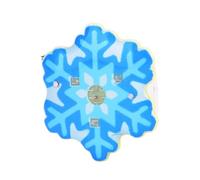 SUPYINI LED Luminous Brooch Pin Badge 2020 Xmas Tree Santa Claus Design with Sparkling Christmas Elements for Party Favors DIY Decor (Blue Snowflake)