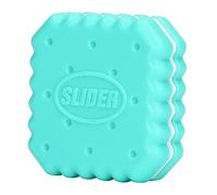 SUPYINI Magnetic Push Slider Toy, Biscuits Appearance for Stress, Anxiety Relief, Small Size, Quiet Plastic Fidget Toy with Sensory Experience, for Office, Bus (Green)