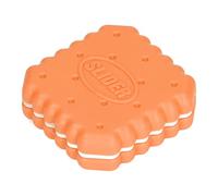 SUPYINI Magnetic Push Slider Toy, Biscuits Appearance for Stress, Anxiety Relief, Small Size, Quiet Plastic Fidget Toy with Sensory Experience, for Office, Bus (Orange)