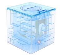 SUPYINI Mini Money Box Innovative Maze Game Coin Saving Box Educational Toy Gift for (Blue)