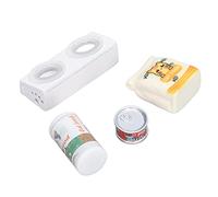 SUPYINI Miniature Cat Snack, Pet Cat Food Bowl Set for 1/12 Dollhouse Toy Garden Kitchen Pretend Play Decoration, Lifelike Materials (A)