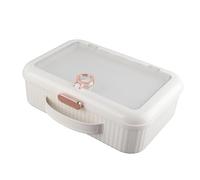 SUPYINI Multifunctional Document Storage Box, Large Capacity Two Layer Certificate Organizer with Lid for Home Office (White)