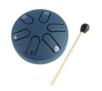 SUPYINI Percussion Instrument, 6 Tone Mini Tambourine, Meditation, Healing Concert, Suitable for Beginners, Adults and Children, Steel Tongue Drum, Ethereal Drum, Purple, Green, Navy, Gold (Dark Blue)