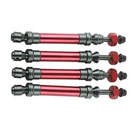 SUPYINI RC Drive Shaft Metal Transmission Axle with High Precision, for Slash 4X4 1/10 RC Car (Red)