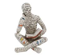 SUPYINI Resin Reading Woman Figurine Innovative Lady Reading Pulp Shaping Bookshelf Ornaments Home Decoration G (G)