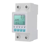 SUPYINI Smart Circuit Breaker, Automatic Reclosing Protector with Digital LCD Display for Overvoltage Undervoltage Overcurrent Leakage Protecting, Din Rail Mount for Home Industrial Use