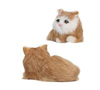 SUPYINI Soft Cute Vivid Simulation Plush Cat, Attention to Detail in Workmanship, Fluffy Plush Cat, Easy to Carry for Pet Lover, Good Mom, Grandma