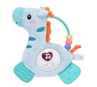 SUPYINI Teether Horse Doll Plush Toy for Babies with Silicone Feet 12 Songs Sound and Light Tactile Visual Stimulation Cute Animal Shape for Soothing Teething Pain 0-3 Years Old (Green)