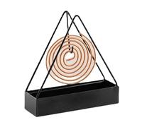 SUPYINI Triangular Metal Coil Holder, Holder for Citronella Incense Coils, Widened Base Made of Thick Iron to Prevent Scalding, Hanging Incense Coil for Home (Black)