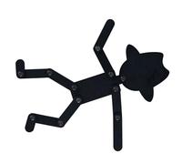 SUPYINI Wooden Stickman Toy, Wooden Stick Man Puzzle Game, Educational Toy, with Moving Limbs, Multipurpose Teaching Aids for Preschool (Stickman with Hat)