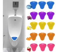 SUQ 15PCS Urinal Screen Deodorizer, Splash Mats, Urinal Screen Deodorizer Mats, Splash Free Toilet Mat, Odor Neutralizer Toilet Screens, Ocean, Lemon, Orange, lavender flavor, for Restrooms, Office