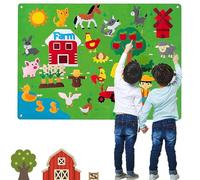 SUQ 29PCS Farm Story Felt Board Set, Interactive Teaching Board for Kids, Storytelling Toy for 3-6 Year Olds