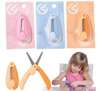 SUQ 3PCS Clippers, Blunt Kids Scissors, Retractable Small Shears for Student, Toddler Craft Cutting Paper, Kids Preschool Training Scissors, Card Packaging