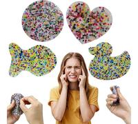 SUQ 4PCS 10cm Picky Pad, Round, Heart-Shaped, Fish, Duck, Skin Picking Fidget Toys, Picky Pad Reusable Sensory, Stress Relieving Sensory Tool For Skin Picking Dermatillomania & Trichotillomania Relief