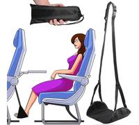 SUQ Airplane Footrest, Mesh Breathable, Adjustable Foot Hammock, Travel Foot Hommock with Memory Foam, Airplane Travel Accessories, Adjustable Foot Hammock Under Desk, Portable Adjustable Leg Rest