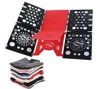 SUQ Clothes Folding Board, Special pattern, T Shirt Folder Plastic Clothes Folder Durable , Clothes Folder, Folding Board Children and Adults, Laundry Folding Board Clothes (Black and Red)