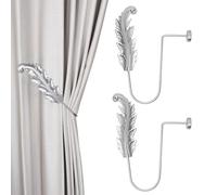 SUQ I OME Simple U-Shaped Curtain Hooks - Metal Curtain Holders - European Style - Large Wall Hooks - Silver