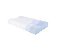 SUQ I OME Slim Sleeper-Gel Thin Memory Foam Pillow for Sleeping,Contour Thin & Low Cervical Profile,for Neck Pain, Stomacher, Back and Side Sleeper,Soft (White, 23.6x13.7x3.1/3.9 inch Gel)
