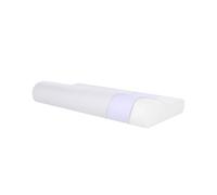 SUQ I OME Slim Sleeper-Thin Memory Foam Pillow for Sleeping,2.3'' to 3.1 '' Thin & Low Cervical Profile, Soft, for Neck Pain, Stomacher, Back and Side Sleeper(19.6x11.8x3.1/2.3 inch,White)