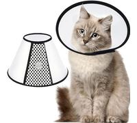SUQ Pet Cone Recovery, Small Size Cone Adjustable Elizabeth Protective Collar, Anti-Bite Lick Safety Neck Cover, for after Surgery Wound Healing, Bathing, Trimming Nails (23-27cm)