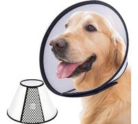 SUQ Pet Cone Recovery, Small Size Cone Adjustable Elizabeth Protective Collar, Anti-Bite Lick Safety Neck Cover, for after Surgery Wound Healing, Bathing, Trimming Nails (45-50cm, 100 pounds+)