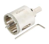 SUQIN Diamond Hole Saw 42mm With Pilot Center Drill Bit,Tile Hole Cutter Diamond Core Drill Bits for Glass/Tile/Ceramic/Marble/Limestone/Fiberglass/Porcelain Cutting