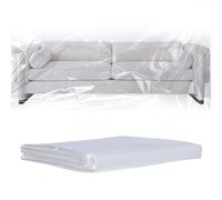 SuQurtom 1 Pack Plastic Sofa Cover 2mx3m, Heavy Duty Transparent PVC Furniture Protector, Waterproof Dustproof Moving Covers for Beds, Cabinets & Renovation Storage