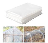 SuQurtom 3M X 10M Heavy Duty Polythene Plastic Sheeting, Thickened Clear Plastic Dust Waterproof Sheets, Garden & Building Cover Sheets for Insulation, Rubble Protection & Gardening