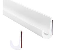 SuQurtom J-Shape RV Rain Gutter, 5m/16.4Ft Self-Adhesive TPE Rain Diverter, Waterproof Roof Edge Protection Profile for RV, Truck, Boat, Car, Van & Motorhome, Easy Install Rain Diversion Strip