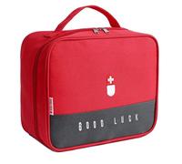 SuQurtom Medication Bag, Large Waterproof Emergency Bag for Medication, Medical Storage Bag with Large Capacity for Home, Office & Travel (Red)