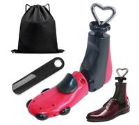 SuQurtom Shoe Stretcher Men Women, 4-Way Shoe Tree Expander Stretch Width & Length, Adjustable Boot Stretchers for Women and Men Wide Feet (Red)