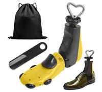 SuQurtom Shoe Stretcher Men Women, 4-Way Shoe Tree Expander Stretch Width & Length, Adjustable Boot Stretchers for Women and Men Wide Feet (Yellow)