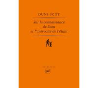 Sur la connaissance de Dieu et l'univocité de l'étant